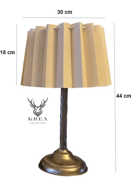 Iki'li Metal Eskitme Abajur Seti, Sarı, Şapkalı, Akordiyon Tasarım indirimleri