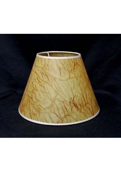 Bej Konik Abajur Şapkası, 30 cm Çaplı Şık Tasarım