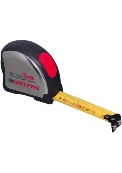 Krom Şerit Metre 3 M Güçlü ve Dayanıklı Ölçüm Aracı