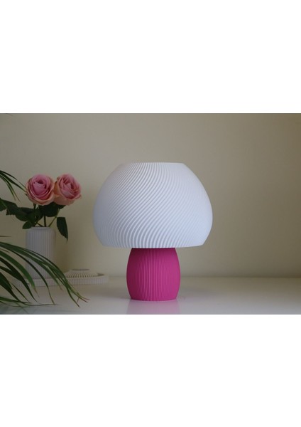 Modern Pembe Mantar Abajur, Şık ve Kullanışlı Dekoratif Lamba modelleri