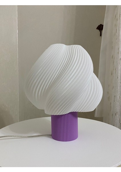 Mor Renkli Şık Dekoratif Abajur, Şık ve Modern Tasarım ile Evinizi Güzelleştirir fırsatları