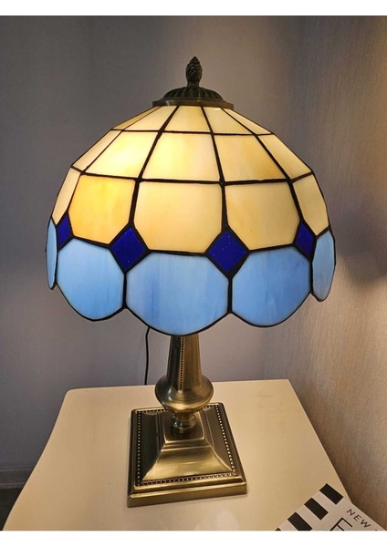 El Yapımı Retro Vitray Masa Lambası, Oturma ve Yatak Odası Kullanımı Için Şık Seçenek