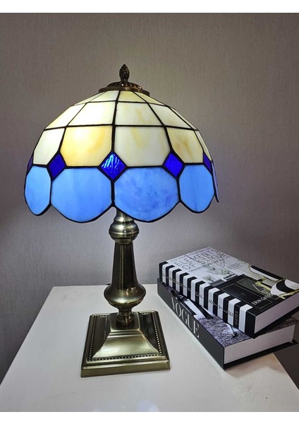 El Yapımı Retro Vitray Masa Lambası, Oturma ve Yatak Odası Kullanımı Için Şık Seçenek