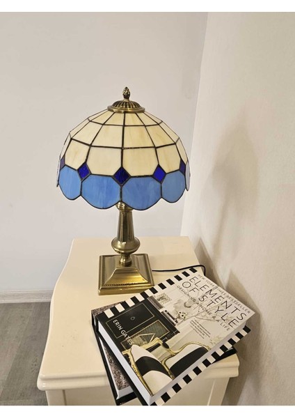 El Yapımı Retro Vitray Masa Lambası, Oturma ve Yatak Odası Kullanımı Için Şık Seçenek