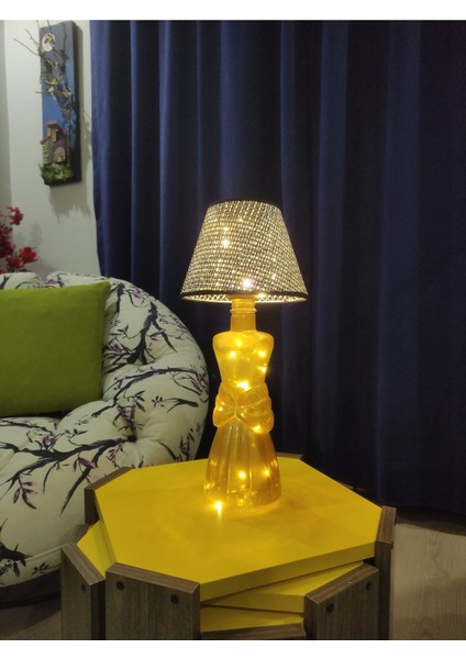 Gold Abajur Peri Ledli Dekoratif Şişe Aydınlatma, Şık ve Modern Ev Dekoru Için Ideal fiyatları