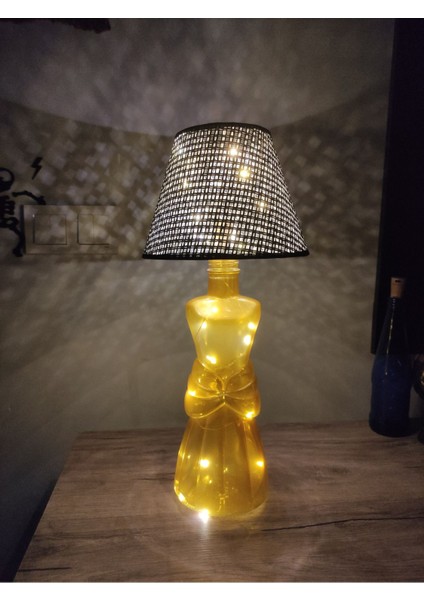 Gold Abajur Peri Ledli Dekoratif Şişe Aydınlatma, Şık ve Modern Ev Dekoru Için Ideal modelleri