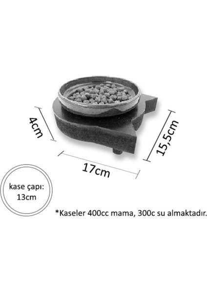 Sarı Renkli Kedi Mama ve Su Kabı, Şık ve Kullanışlı Tasarım