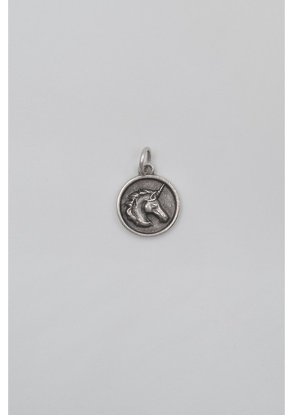 Unicorn - Tekboynuz Kolye Ucu - Antik Gümüş Kaplama - Kadın Erkek