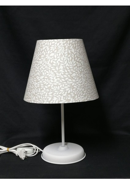 Yaprak Desenli Krem Kumaş Abajur, Şık ve Doğal Görünüm Sağlar. fırsatları