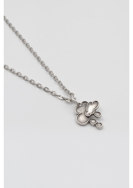 Bulut ve Yağmur Damlası Düz Ezme Zincir Kolye - Antik Gümüş Kaplama - Kadın Erkek - 60 cm fiyatları