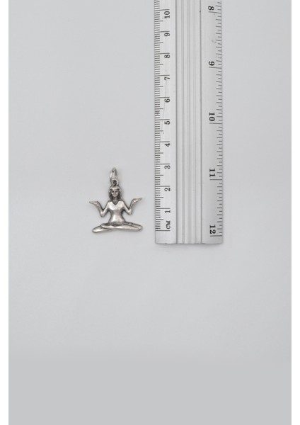 Meditasyon - Yoga - Ruhani - Düz Ezme Zincir Kolye - Antik Gümüş Kaplama - Kadın Erkek - 60 cm fırsatları