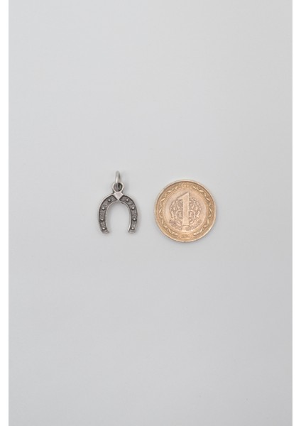 Şans Nalı Siyah Deri Ip Kolye - Antik Gümüş Kaplama - Kadın Erkek - 60 cm indirimleri