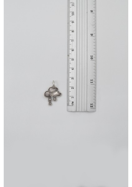 Bulut ve Yağmur Damlası Siyah Deri Ip Kolye - Antik Gümüş Kaplama - Kadın Erkek - 60 cm fırsatları