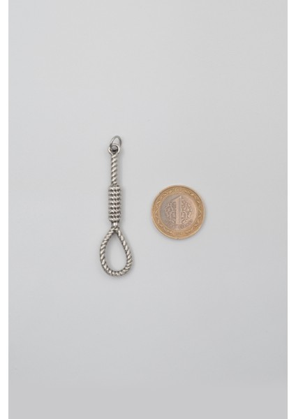 Halat - Urgan - Idam Düğümü Siyah Deri Ip Kolye - Antik Gümüş Kaplama - Kadın Erkek - 60 cm indirimleri