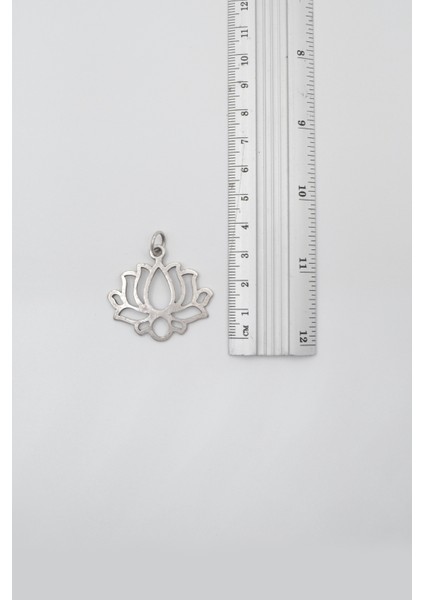 Lotus Çiçeği Siyah Deri Ip Kolye - Antik Gümüş Kaplama - Kadın Erkek - 60 cm fırsatları