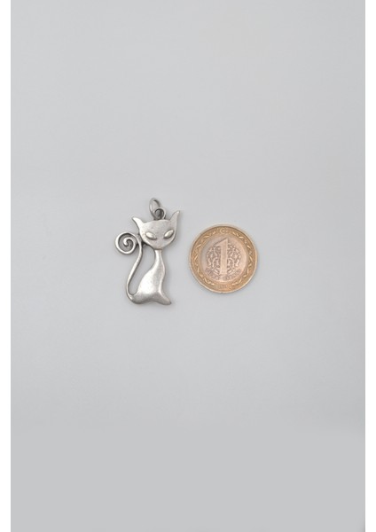 Mistik Kedi Siyah Deri Ip Kolye - Antik Gümüş Kaplama - Kadın Erkek - 60 cm indirimleri