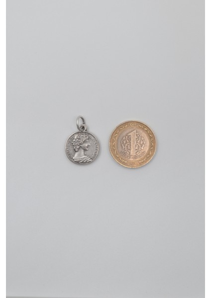 Ingiliz Kraliçe Iı. Elizabeth Siyah Deri Ip Kolye - Antik Gümüş Kaplama - Kadın Erkek - 60 cm indirimleri