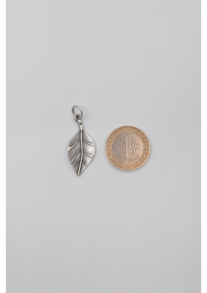 Gerçekçi Yaprak Siyah Deri Ip Kolye - Antik Gümüş Kaplama - Kadın Erkek - 60 cm indirimleri