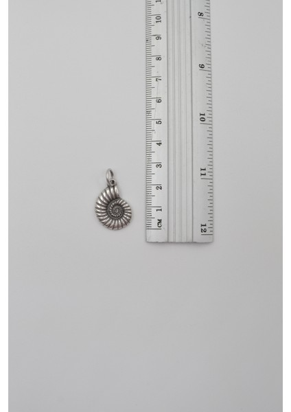 Spiral Deniz Kabuğu Örme Zincir Kolye - Antik Gümüş Kaplama - Kadın Erkek - 60 cm fırsatları