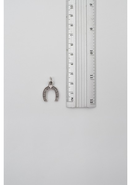 Şans Nalı Örme Zincir Kolye - Antik Gümüş Kaplama - Kadın Erkek - 60 cm fırsatları