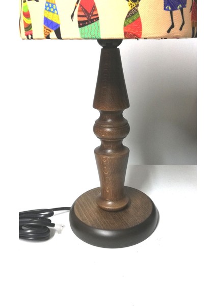 Ahşap Afrikalı Kız Figürlü Abajur, Sıcak ve Şık Tasarım modelleri