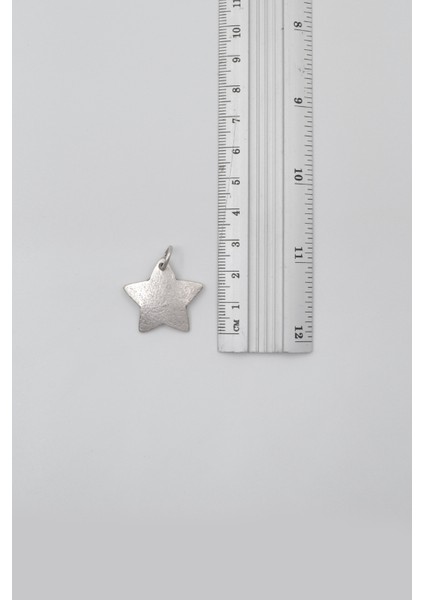 Yıldız Örme Zincir Kolye - Antik Gümüş Kaplama - Kadın Erkek - 60 cm fırsatları