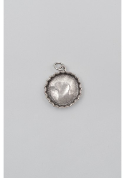 Retro Gazoz Kapağı Örme Zincir Kolye - Antik Gümüş Kaplama - Kadın Erkek - 60 cm fırsatları