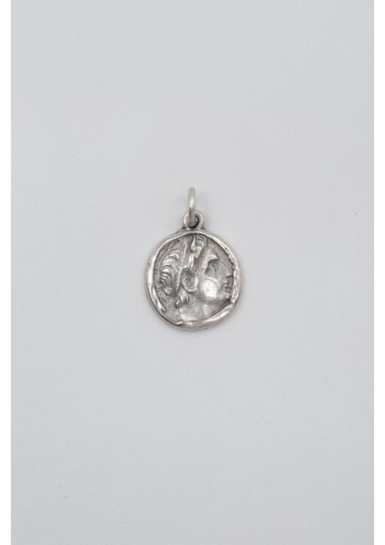 Yunan Antik Makedonya Kralı Büyük Iskender Örme Zincir Kolye - Antik Gümüş Kaplama - Kadın Erkek - 60 cm fırsatları