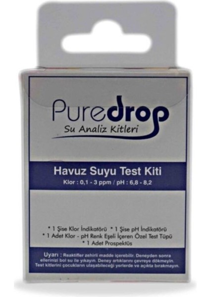 Havuz Suyu Test Kiti - Ekonomik ve Güvenilir Paket fiyatları