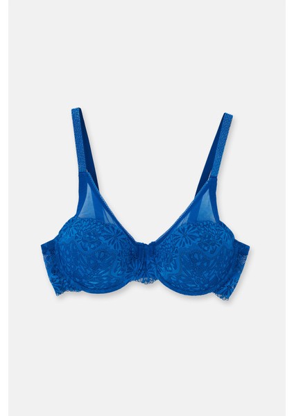 Sax Mavisi Dantelli Balensiz Soft Sütyen