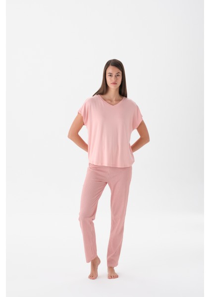 ESK34608 V Yaka Kk. Pijama Tk.