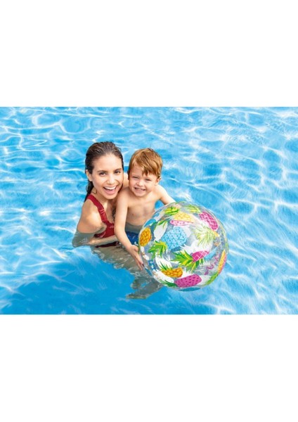 Sevimli Desenli Şeffaf Top 51 cm Beyaz, Eğlenceli ve Renkli Oyun Arkadaşı fiyatları