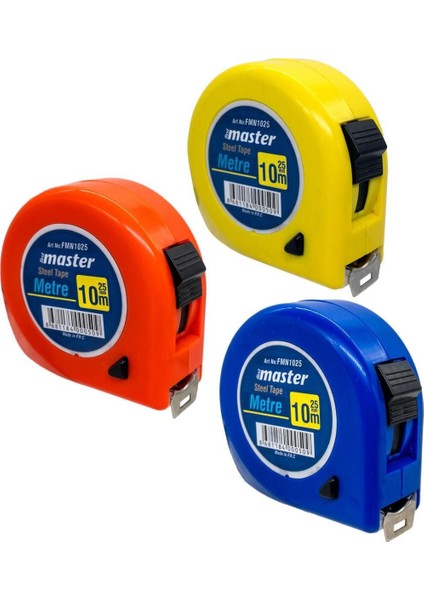 10 Metre Çelik Şerit Metre, Dayanıklı ve Hassas Ölçüm Aracı