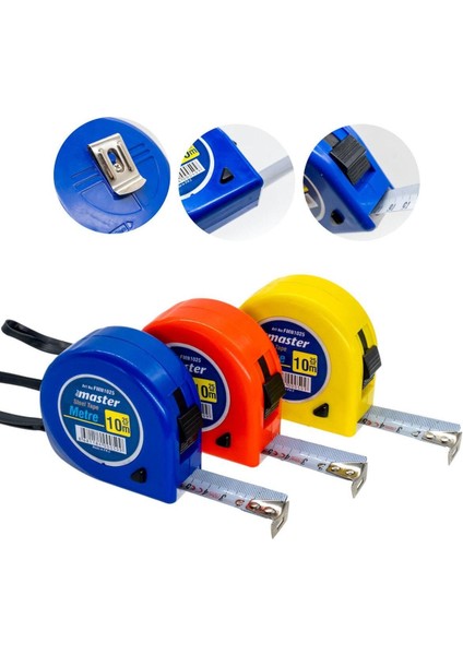 10 Metre Çelik Şerit Metre, Dayanıklı ve Hassas Ölçüm Aracı