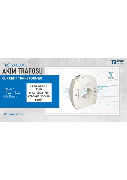 800/5 Akım Trafosu 60*10 Cl:0,5 10 Va, Yüksek Performanslı ve Güvenilir Kullanım
