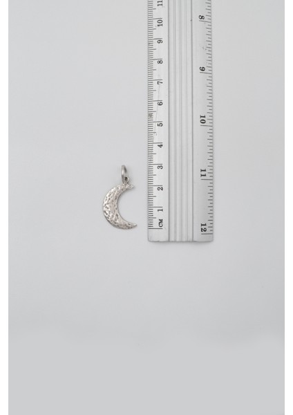 Ay Örme Zincir Kolye - Antik Gümüş Kaplama - Kadın Erkek - 60 cm fırsatları