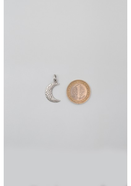 Ay Örme Zincir Kolye - Antik Gümüş Kaplama - Kadın Erkek - 60 cm indirimleri