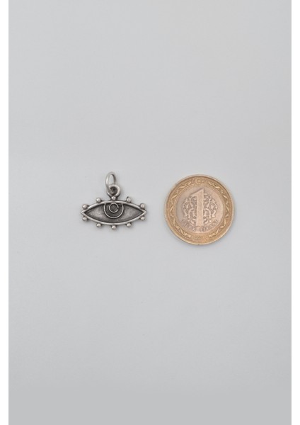 Bohem Koruyucu Göz Örme Zincir Kolye - Antik Gümüş Kaplama - Kadın Erkek - 60 cm indirimleri