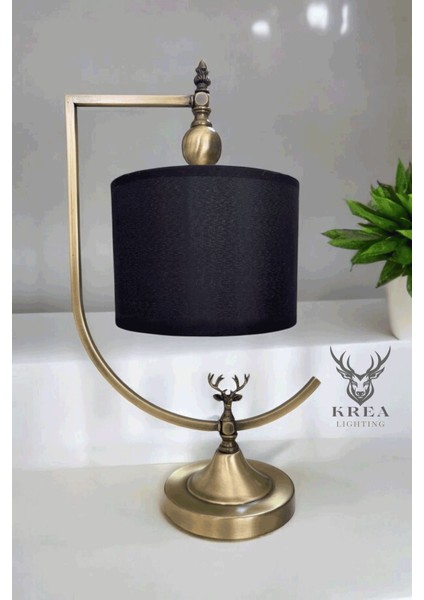 El Yapımı Metal Geyik Detaylı Özel Tasarım Abajur, Şık ve Modern Dekorasyon Parçası fırsatları