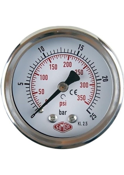 0-1 Bar Çap Ø52 mm Pano Tip Kuru Manometre, Hassas Ölçüm Sağlar.