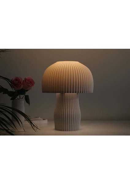 Şık Modern Mantar Abajur, Zarif ve Sade Tasarım ile Evinizi Güzelleştirir modelleri