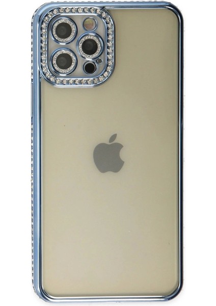 Newface iPhone 12 Pro Kılıf Joke Taşlı Silikon - Mavi fiyatları