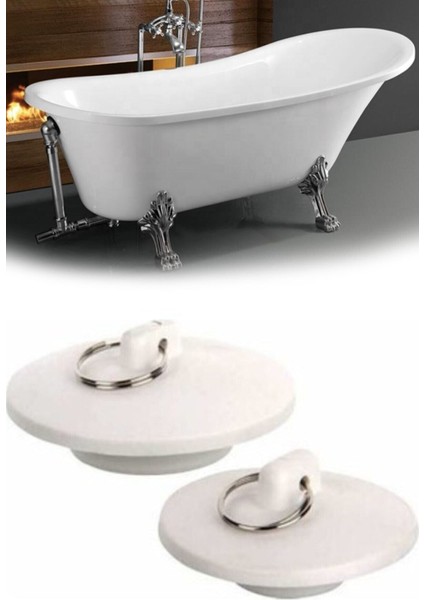 Iki Parça Küvet ve Lavabo Tıpası Seti, Pratik ve Kullanışlı Tasarım