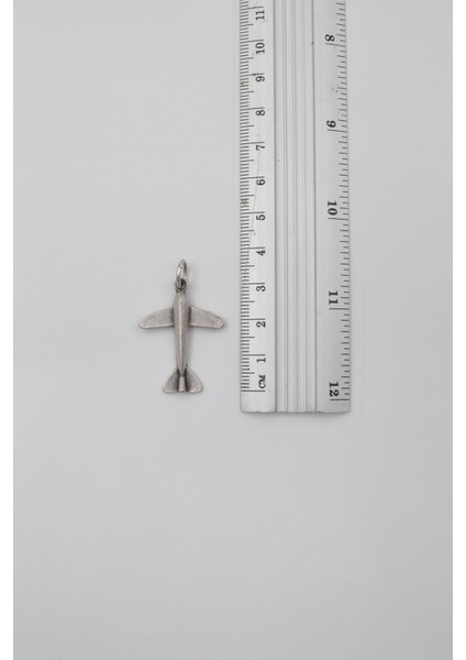 Minimal Uçak Örme Zincir Kolye - Antik Gümüş Kaplama - Kadın Erkek - 60 cm fırsatları