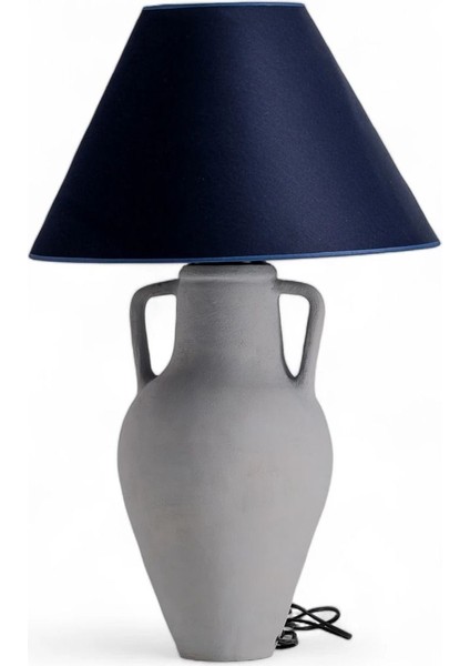 Kahverengi Taş Görünümlü Abajur, Şık ve Modern Dekorasyon Için Ideal