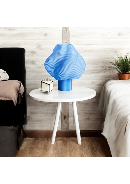 Modern Sarı ve Mavi Abajur, Şık Masa Lambası, Ev ve Ofis Aydınlatması