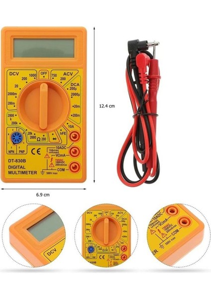 Dijital Voltaj ve Akım Ölçüm Cihazı LCD Ekranli Çok Fonksiyonlu Multimetre fiyatları