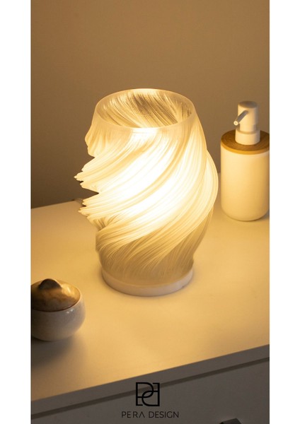 Beyaz Luna Abajur, Şık ve Zarif Tasarım ile Evinizin Atmosferini Güzelleştirir fırsatları