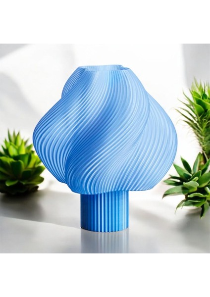 Modern Sarı ve Mavi Abajur, Şık Masa Lambası, Ev ve Ofis Aydınlatması indirimleri