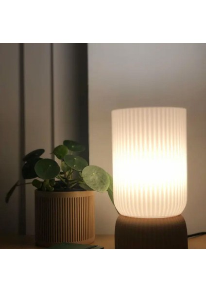 Modern Beyaz Lize Abajur, Şık ve Zarif Ev Dekorasyonu Için Ideal Seçim